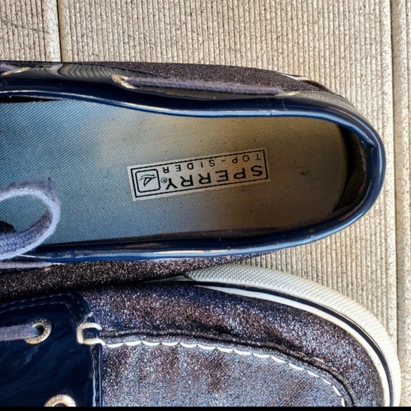Sperry Top Sider 9770868 Biscayne Navy Blue Glitter Boat Shoes Womens Sz US 9.5M - Picture 10 of 11